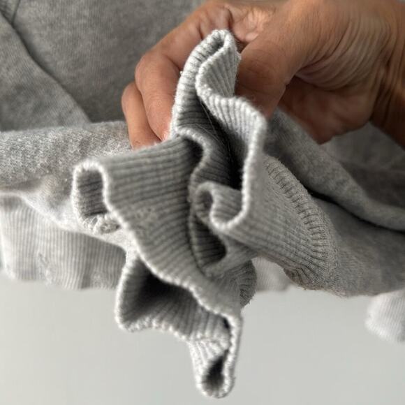 R-13 Men's Spliced Hoodie Heathered Gray Exposed Seam Asymmetrical luxury - Picture 6 of 9